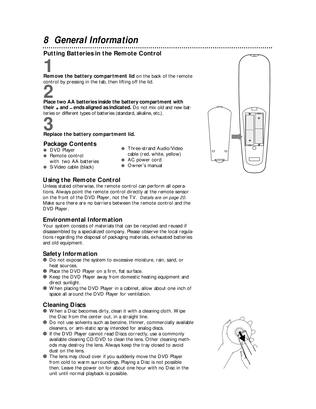 Philips DVDQ50 owner manual General Information 