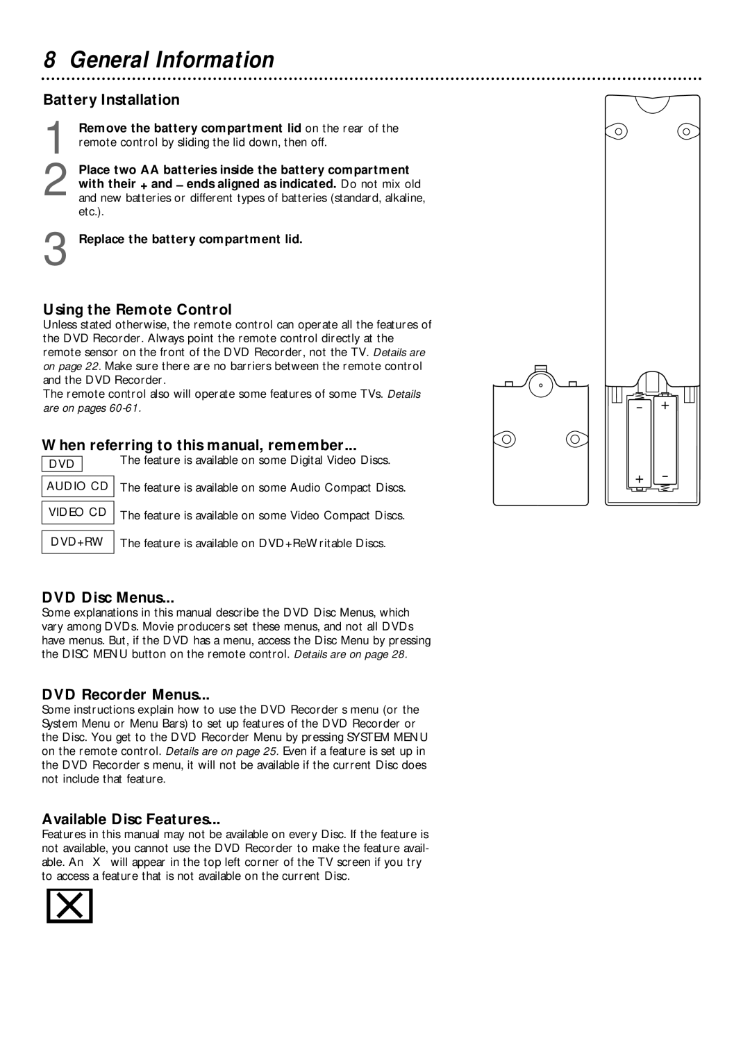 Philips DVDR1000 owner manual General Information 