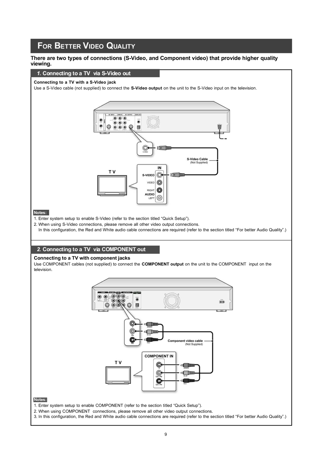 Philips DVDR560H user manual 25 %775 9,2 48$/,7, Ylhzlqj,  &RQQHFWLQJ WR D 79 YLD 69LGHR RXW 