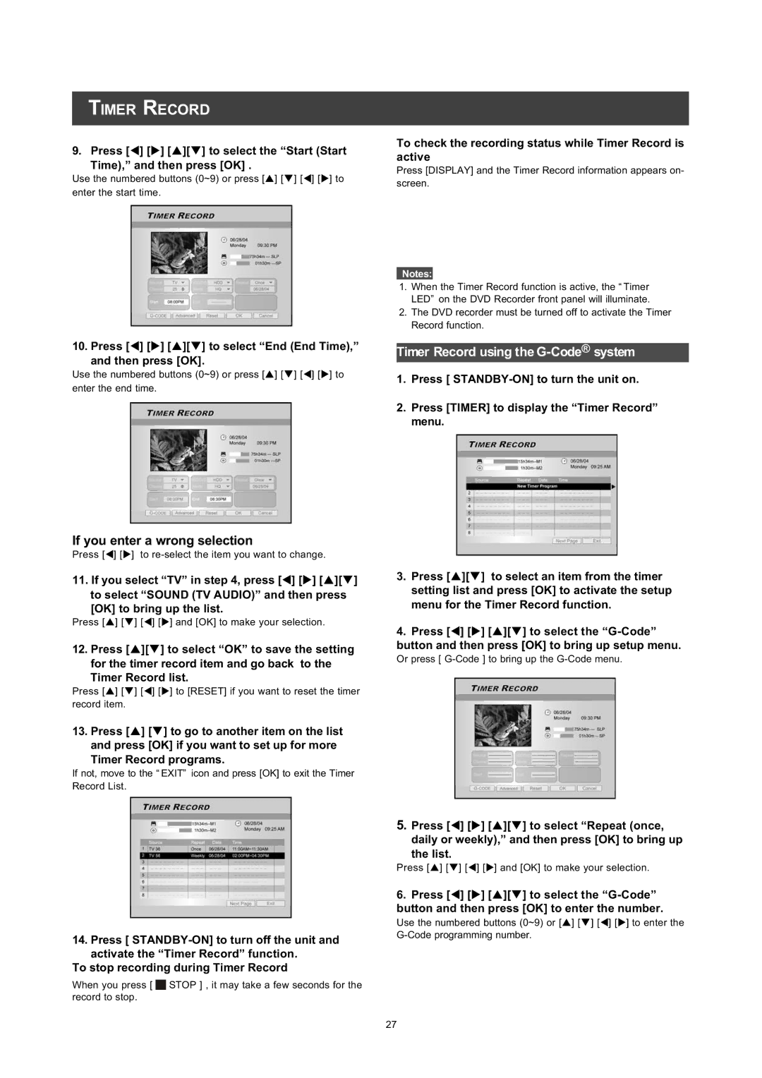 Philips DVDR560H user manual \RxHqwhuDZurqjVhohfwlrq, 7LPHU 5HFRUG Xvlqj WKH *&RGHŠ V\VWHP 