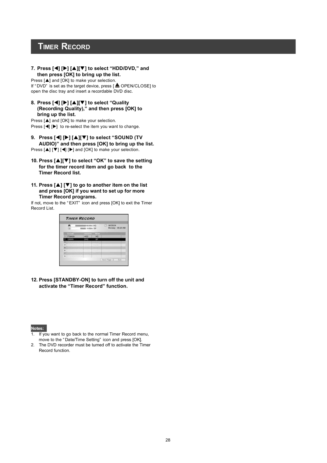 Philips DVDR560H user manual  3UHVVW@X@S@T@WRVHOHFW³+9´DQG, WKHQSUHVV2.@WREULQJXSWKHOLVW 