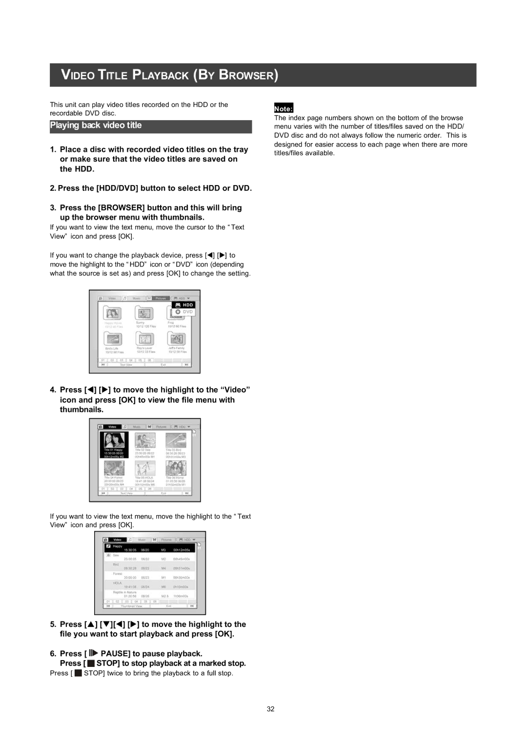 Philips DVDR560H user manual 7,7/ 3/$%$&. % %5265, 3OD\LQJ Edfn Ylghr Wlwoh, XsWkhEurzvhuPhqxZlwkWkxpeqdlov 