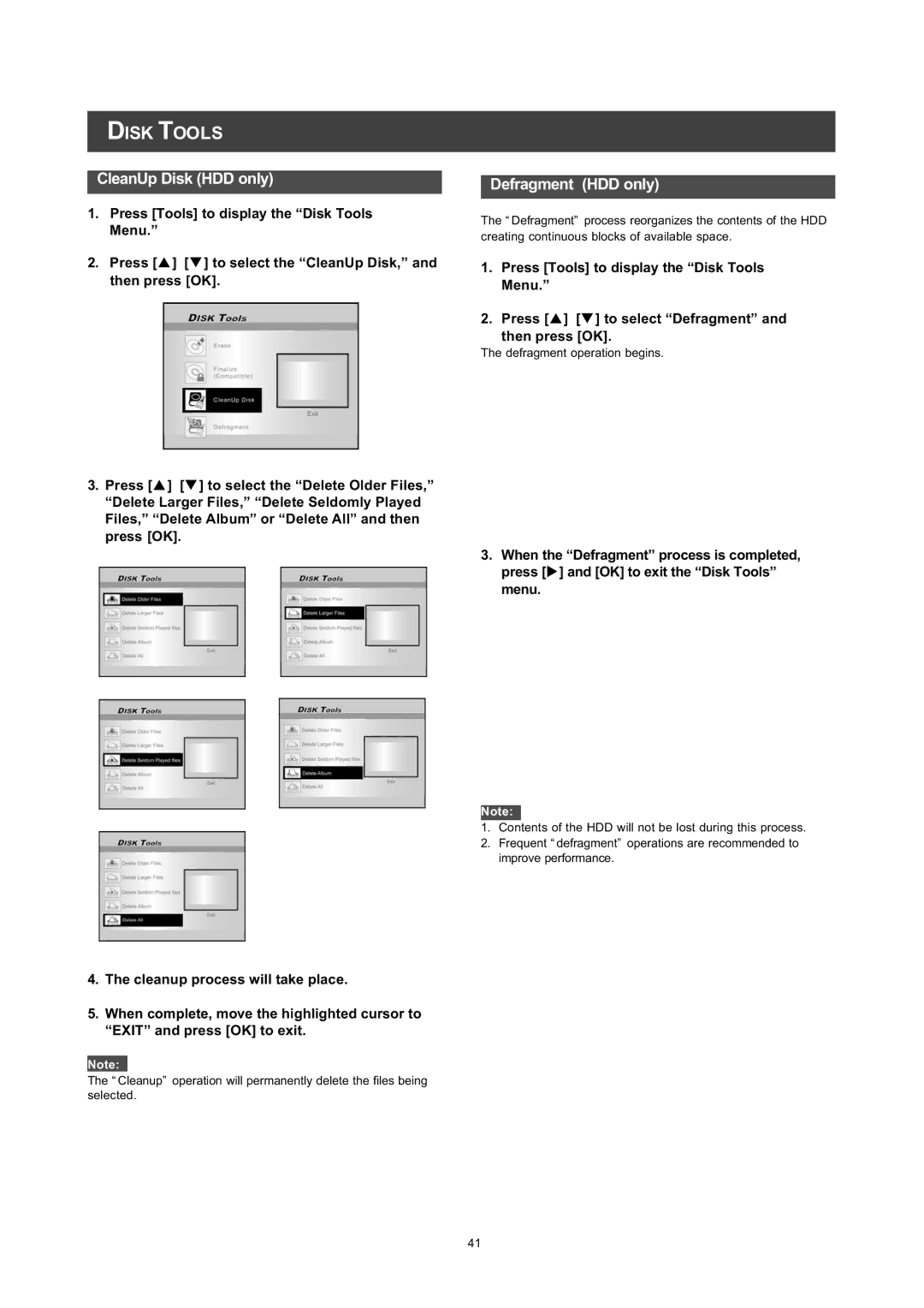 Philips DVDR560H user manual Hiudjphqw+Rqo\,  3UHVV7RROV@WRGLVSOD\WKH³LVN7RROV, 0HQX´ 