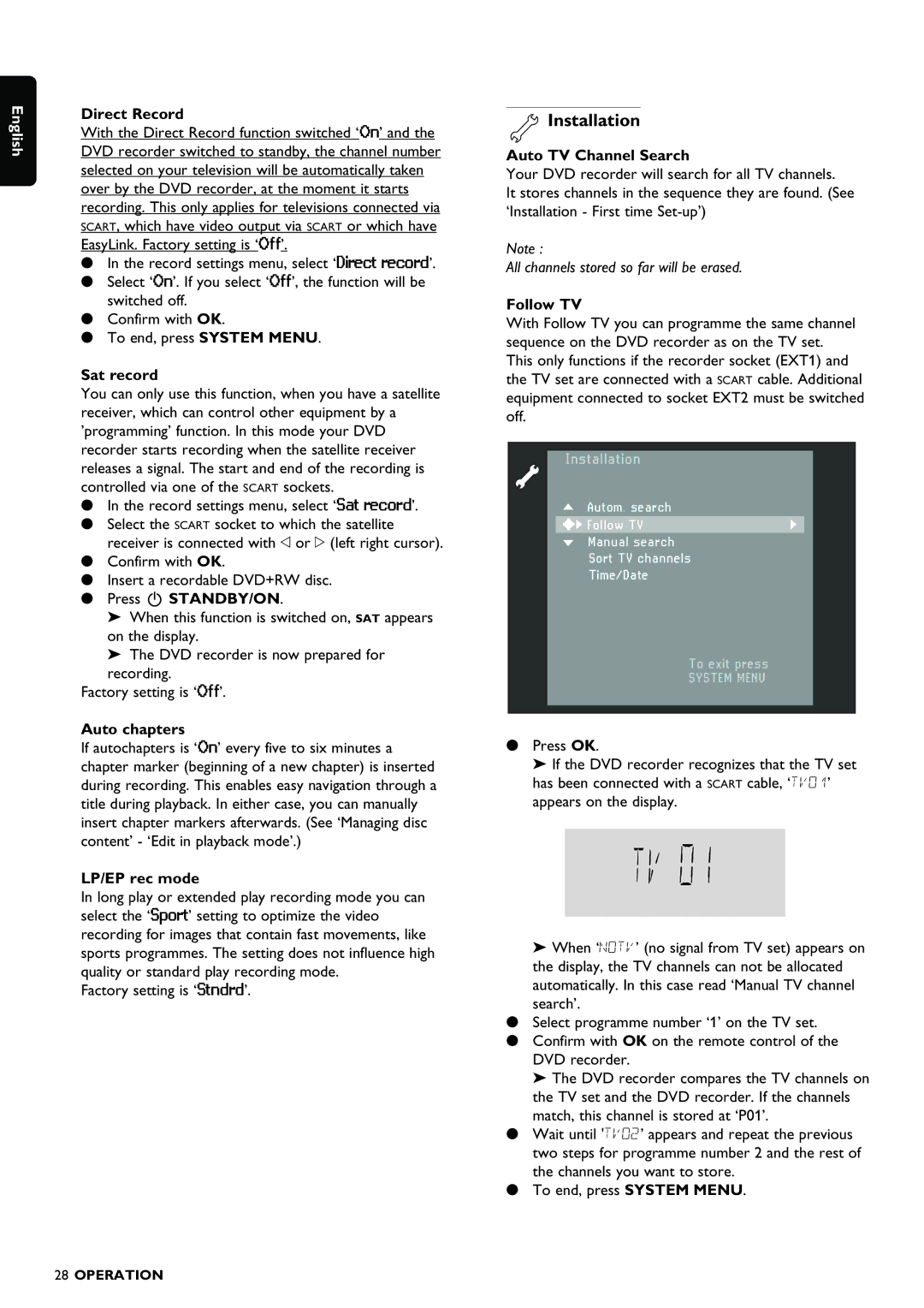 Philips DVDR980 manual Installation 