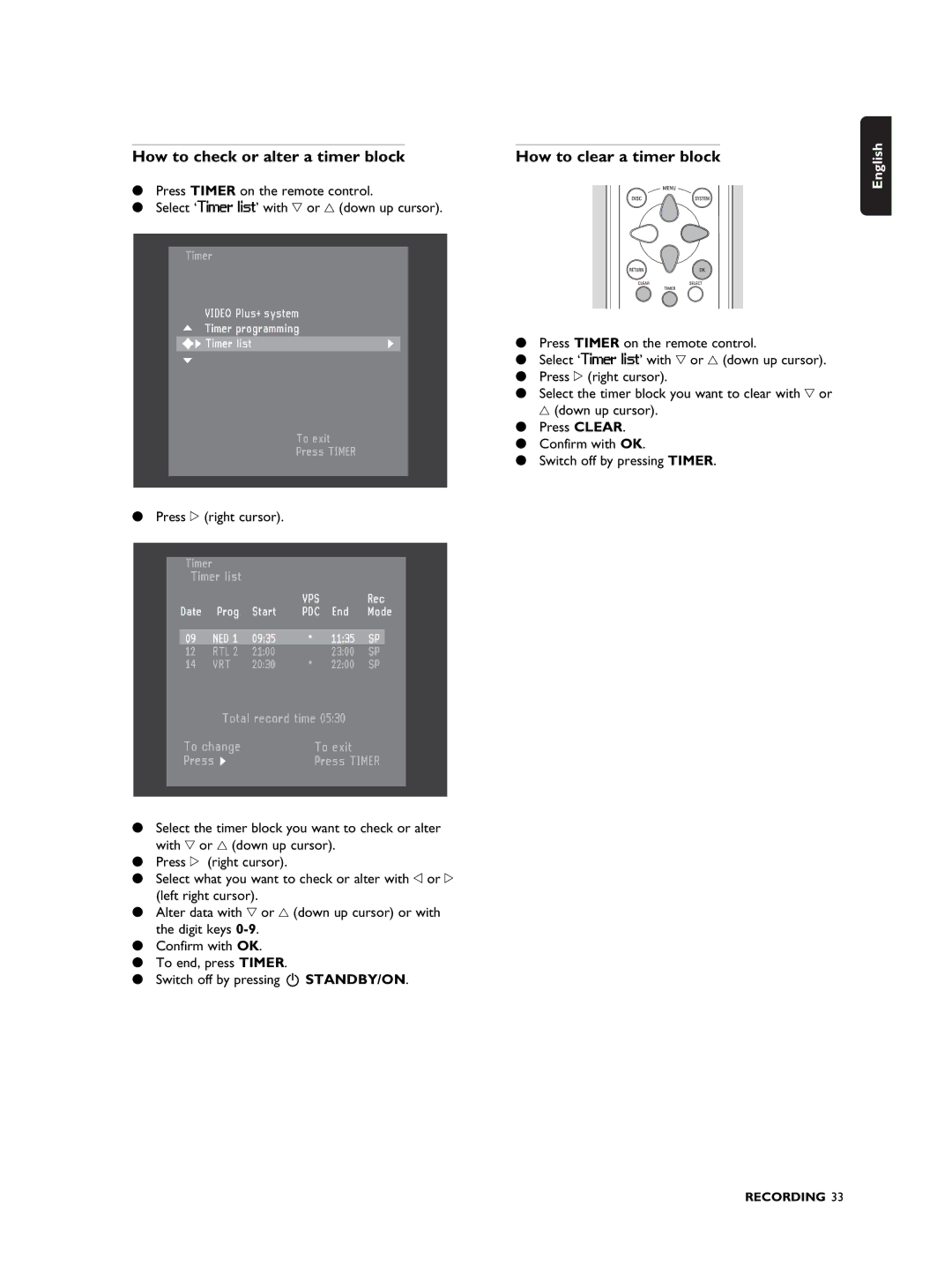 Philips DVDR990 manual English 