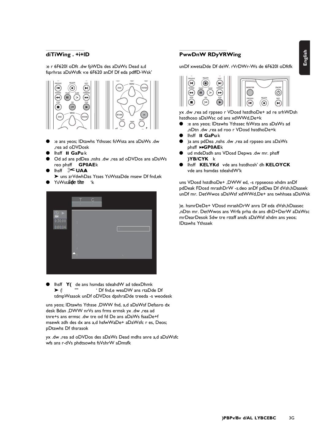 Philips DVDR990 manual Dividing a title, Append recording, Monitor 