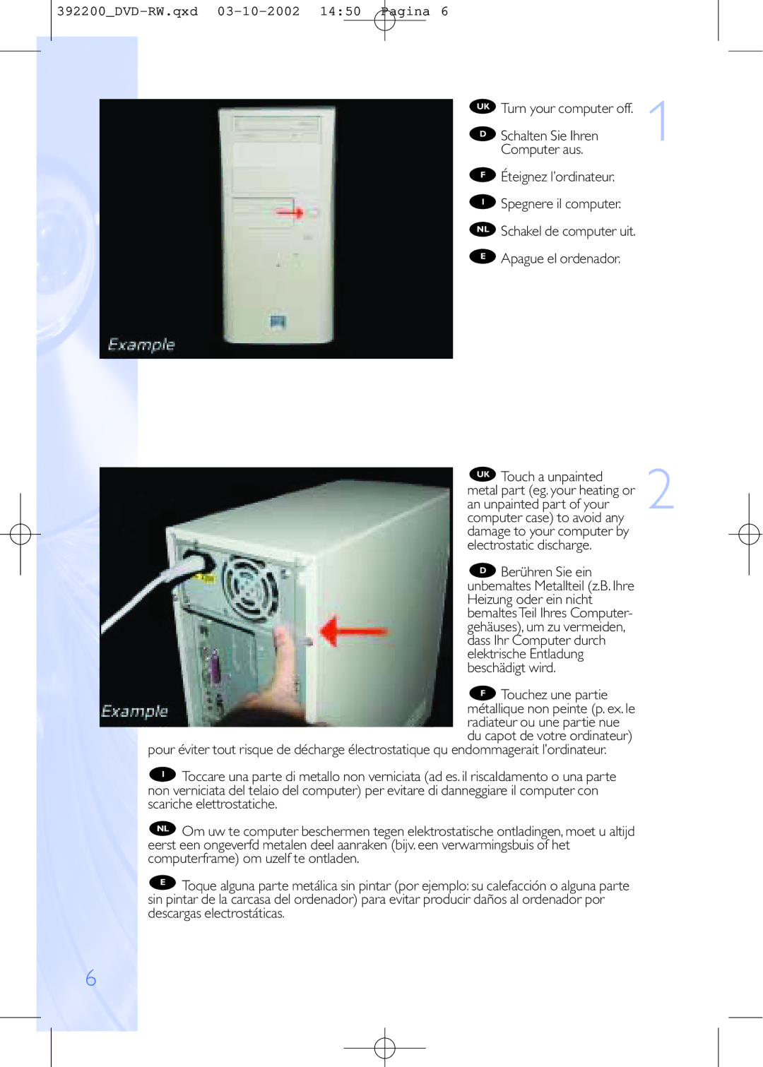 Philips DVDRW228 specifications Schalten Sie Ihren 