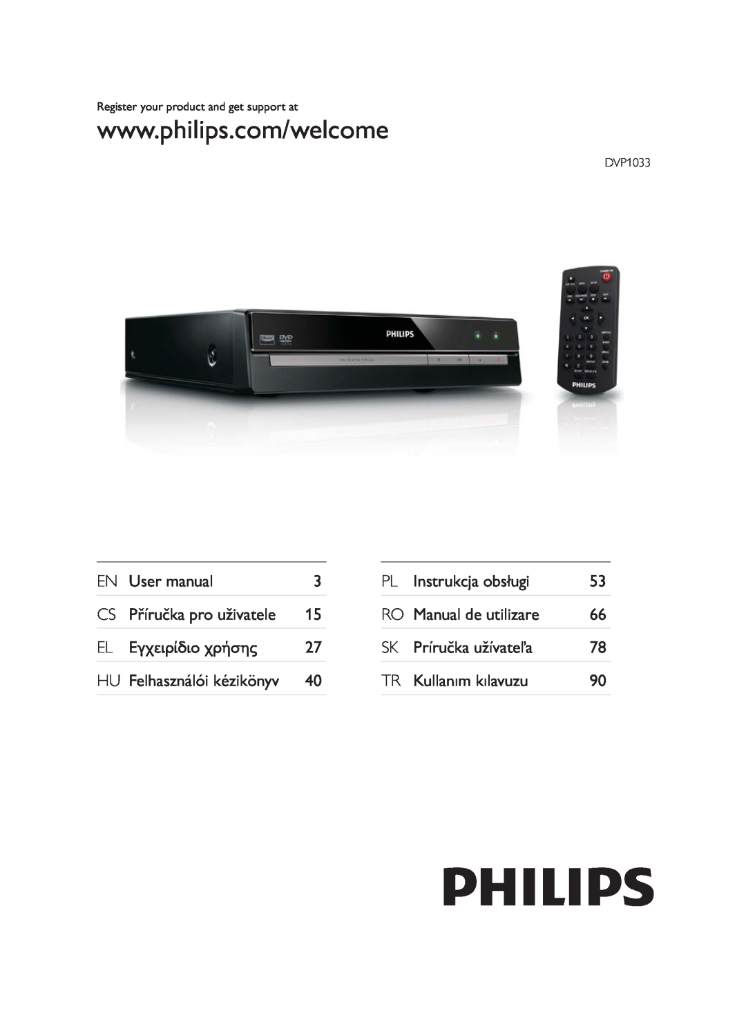 Philips DVP1033/58 user manual User manual, Manual de utilizare 