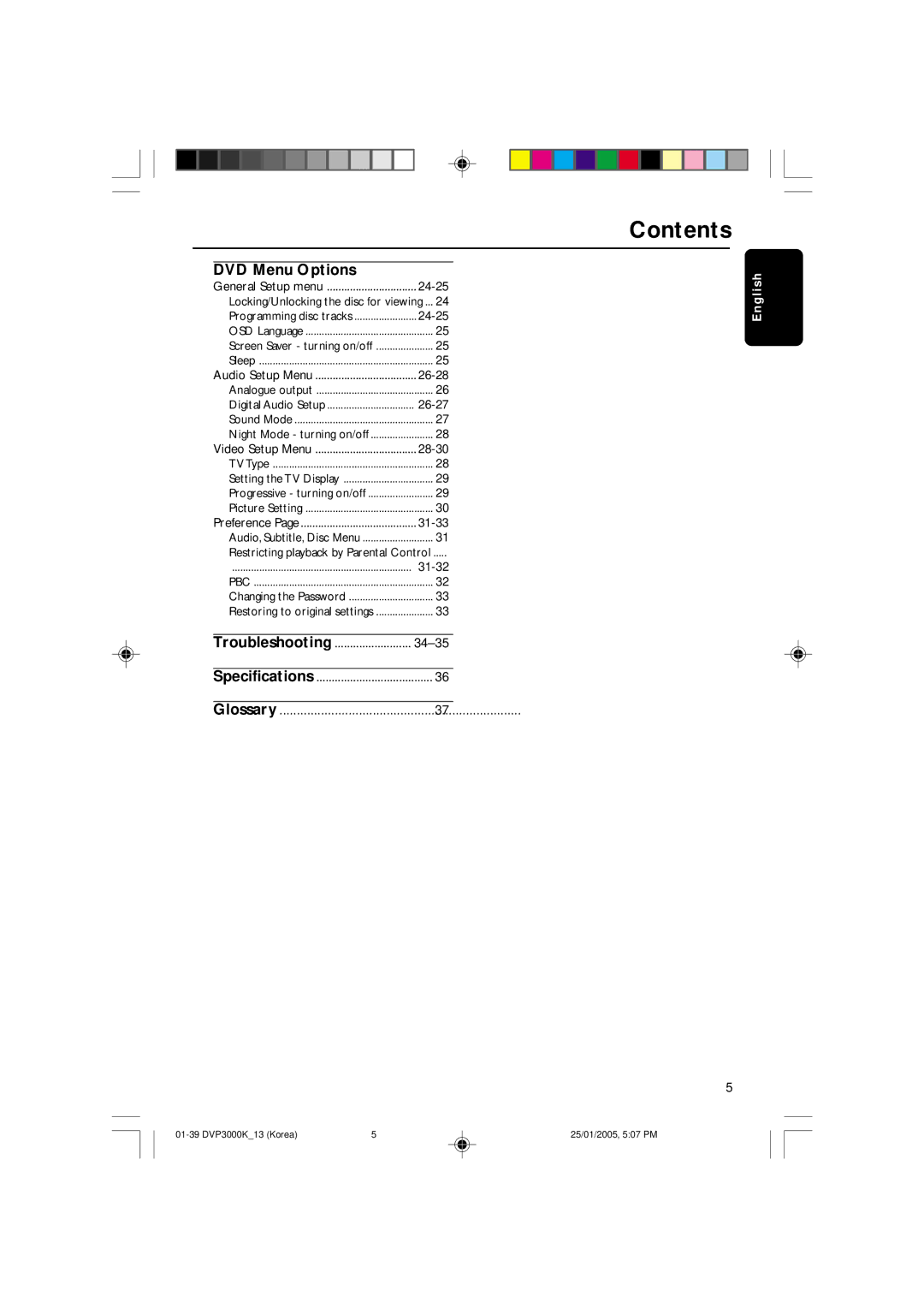 Philips SL-0504/13-1, DVP3000K/13 user manual DVD Menu Options, Troubleshooting 