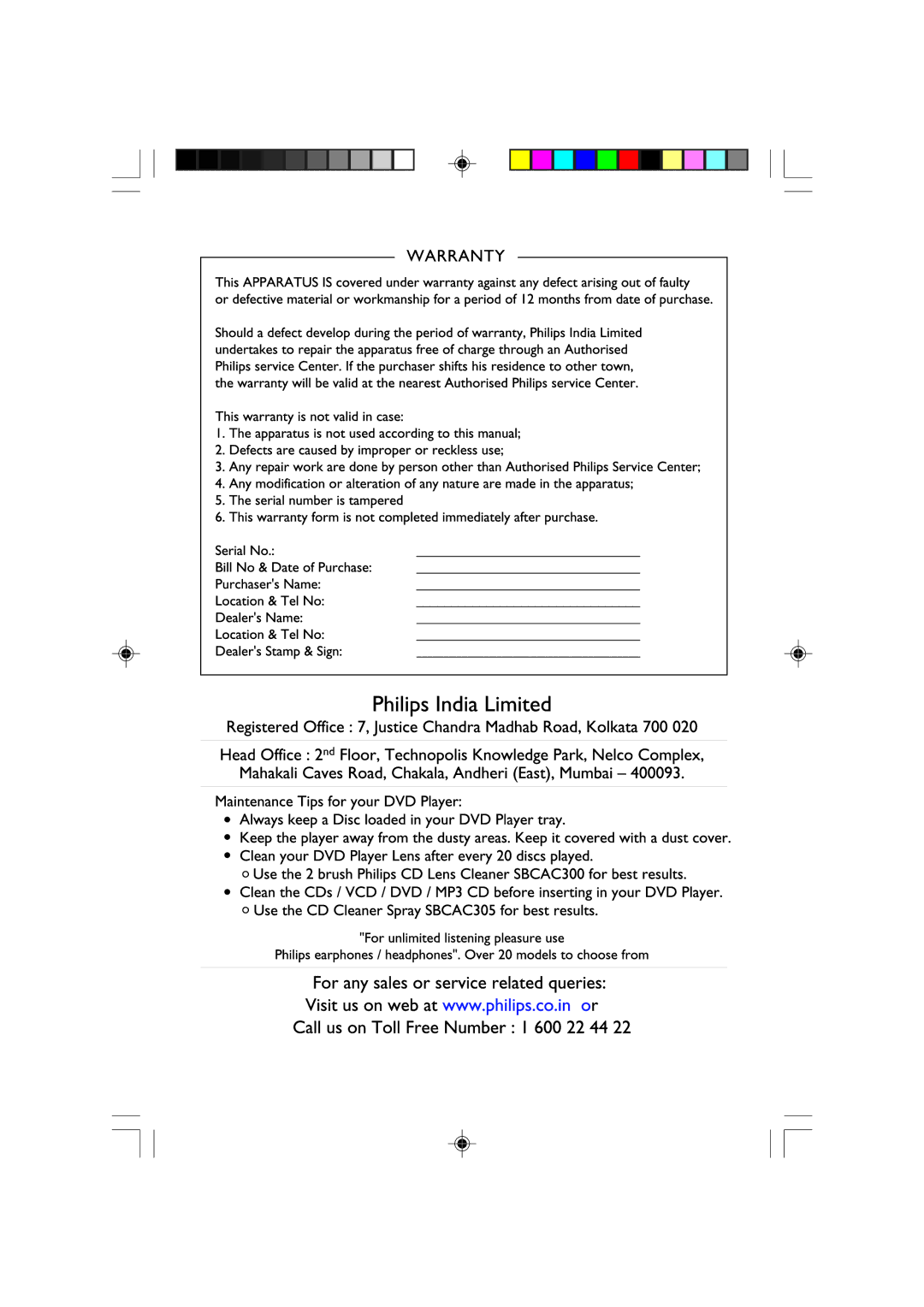 Philips DVP3005/94 user manual 