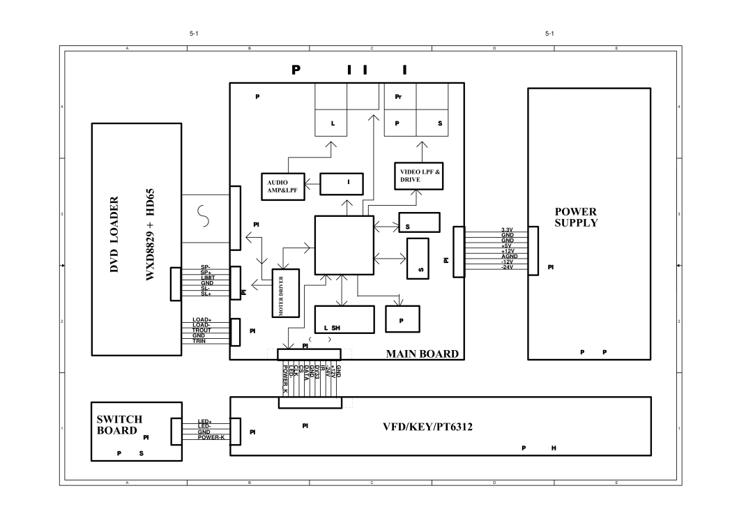 Philips DVP3028, DVP3046, DVP3042, DVP3015K service manual DVP3002 Wiring Diagram 