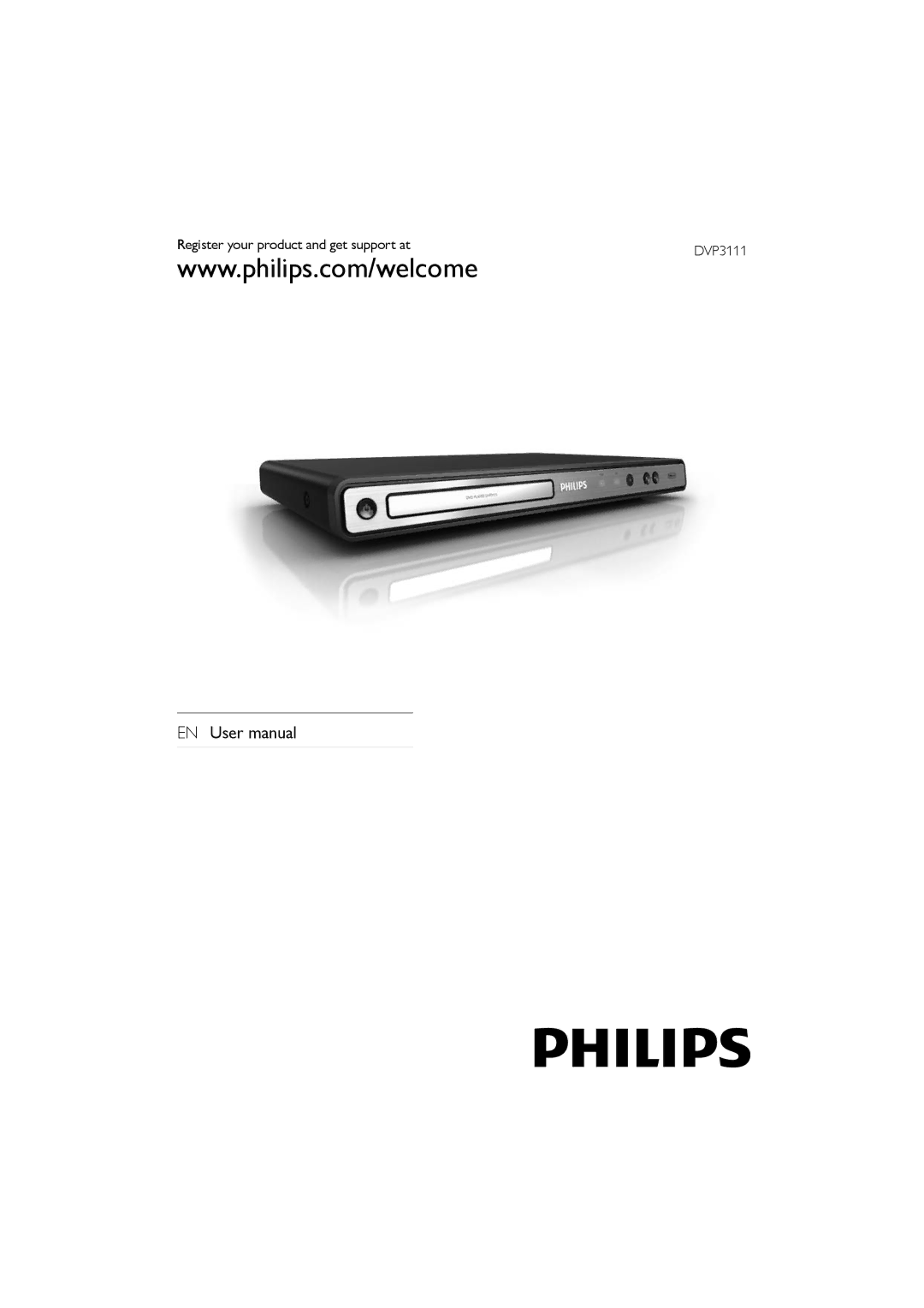 Philips DVP3111/51 user manual Register your product and get support at 