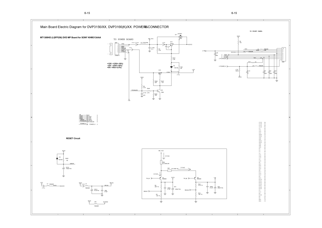 Philips DVP3166(K), DVP3160K, DVP3156 service manual To Power Board 