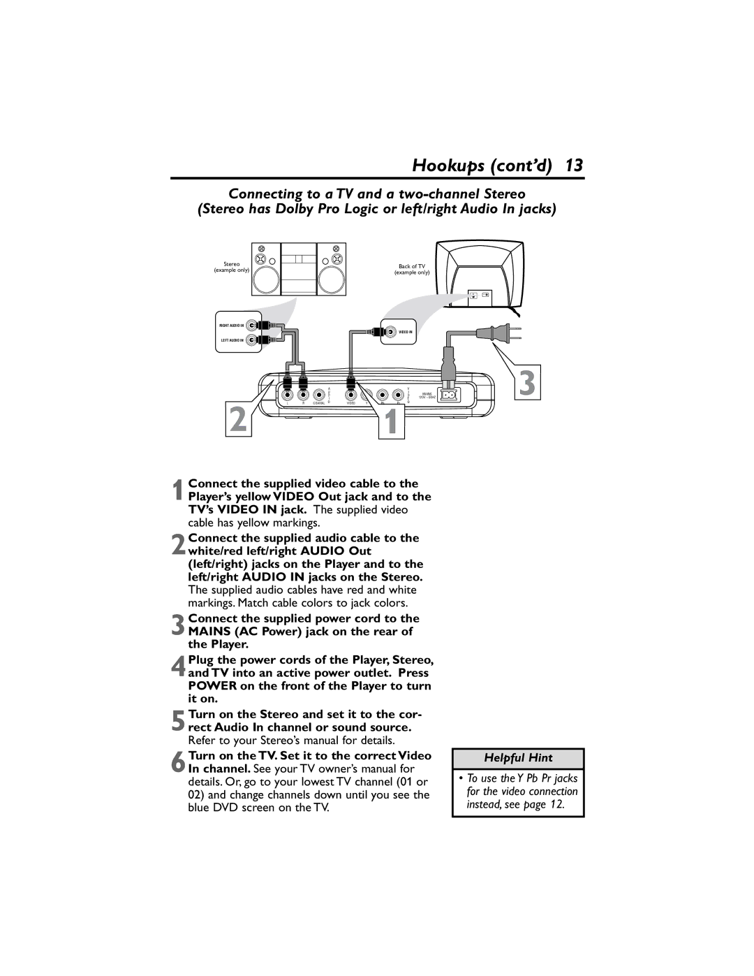 Philips DVP320F/17 owner manual Stereo 