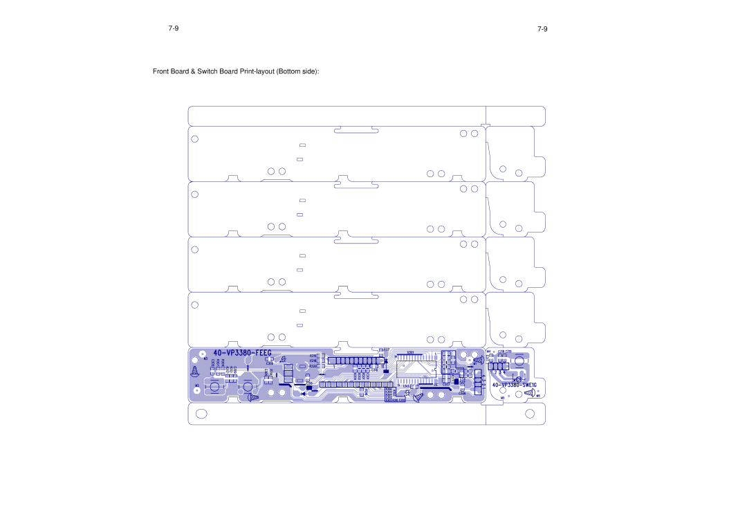 Philips DVP3320/55 service manual Front Board & Switch Board Print-layout Bottom side 