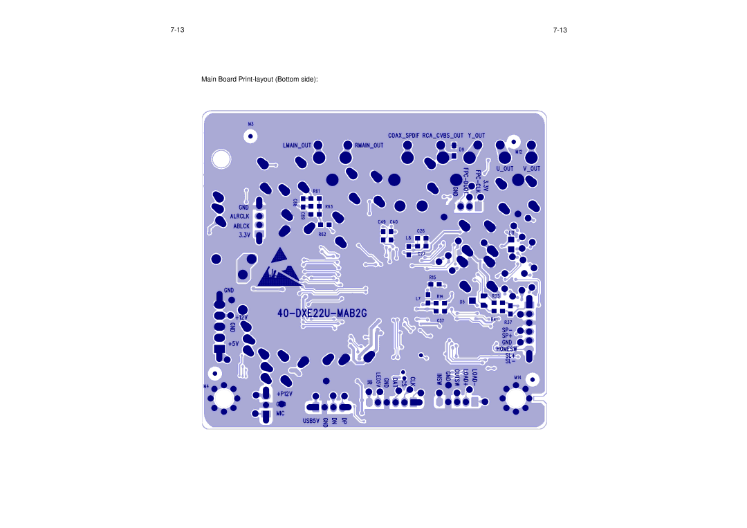 Philips DVP3320/55 service manual Main Board Print-layout Bottom side 