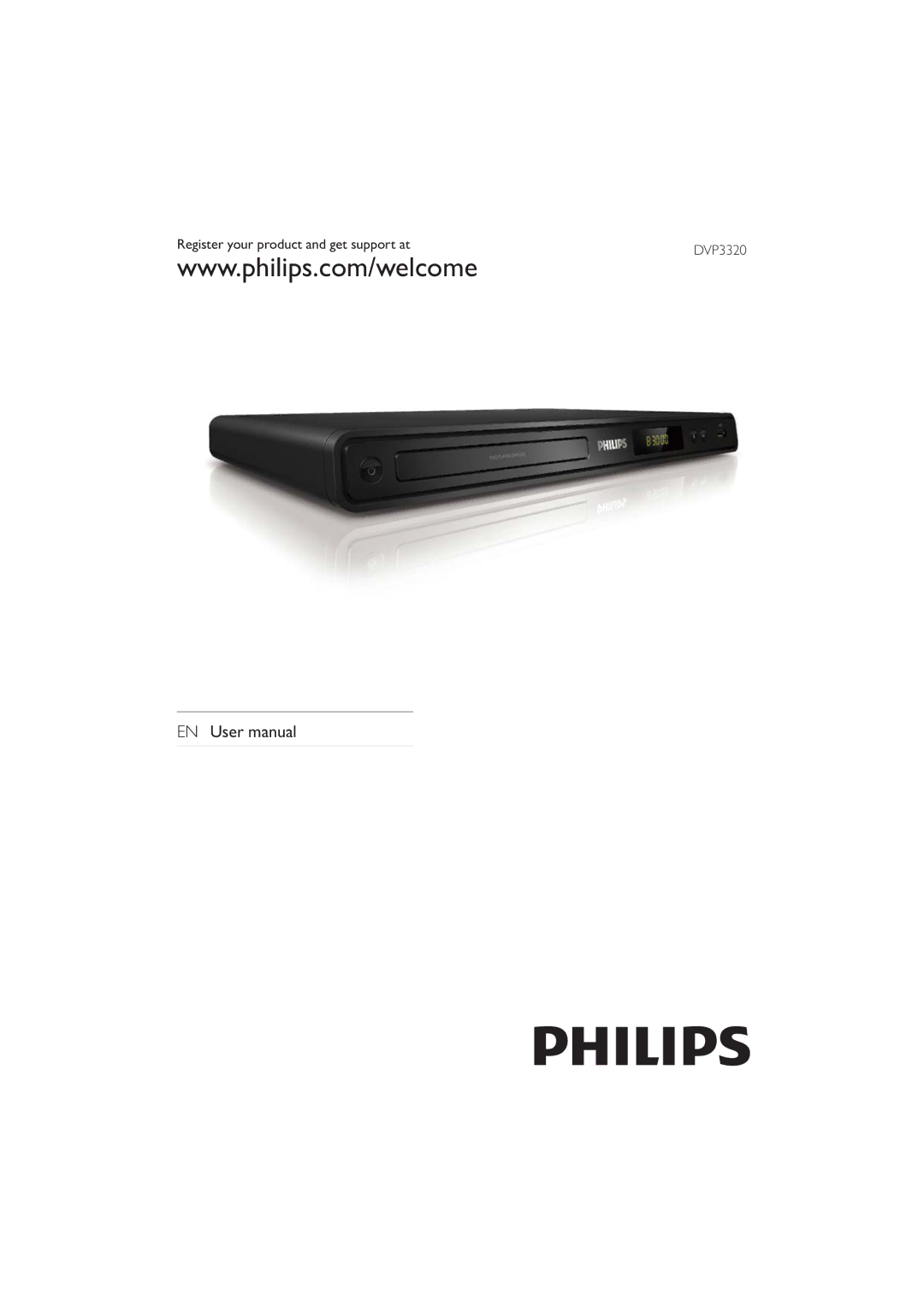 Philips DVP3320/94 user manual Register your product and get support at 