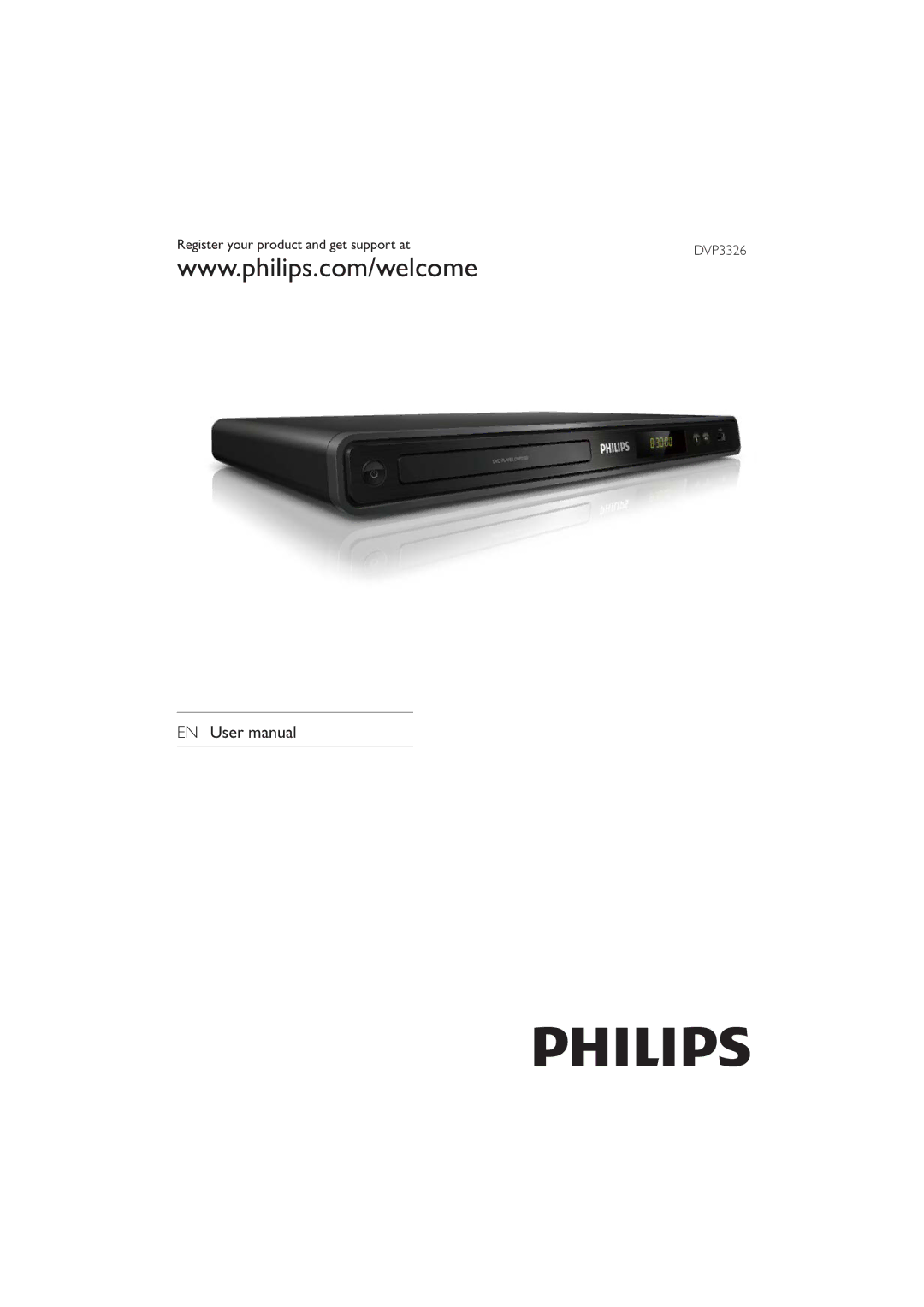 Philips DVP3326X/94 user manual Register your product and get support at 