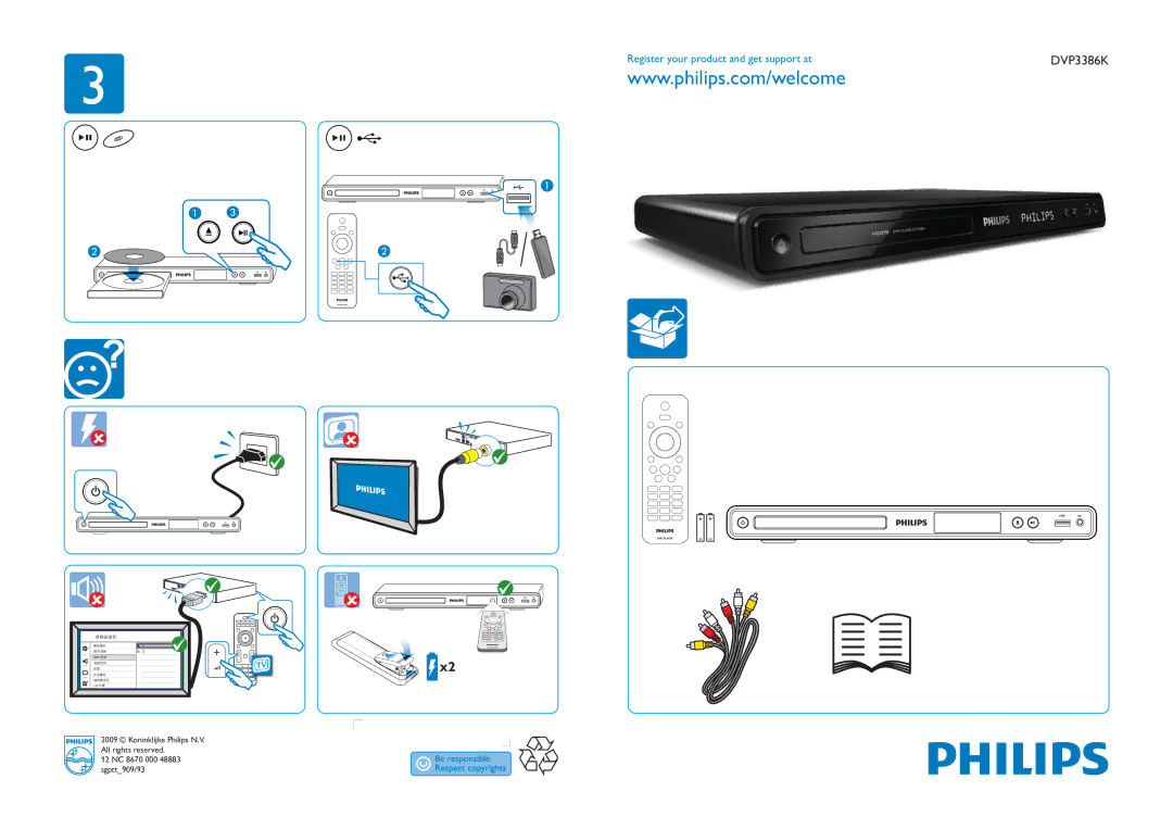 Philips DVP3386K/93 manual 