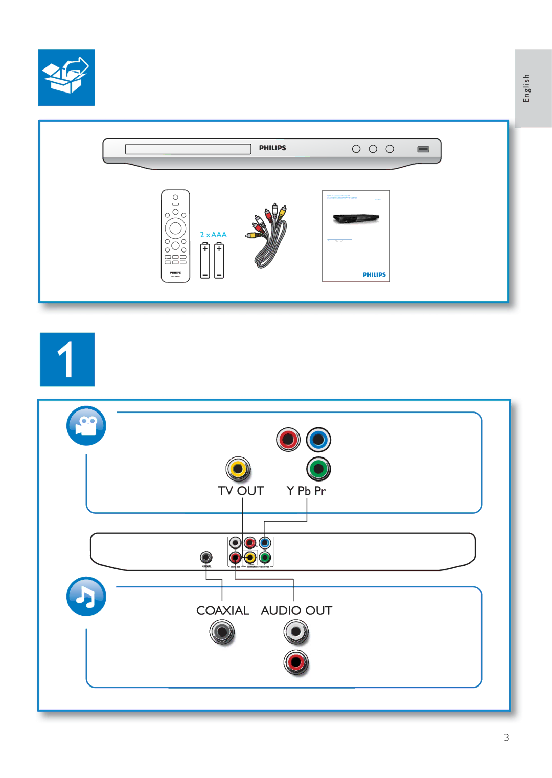 Philips DVP3620 user manual Tv Out 