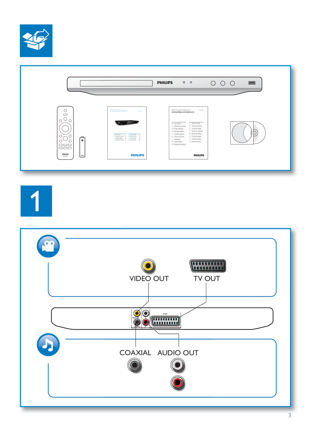 Philips DVP3750 user manual Video OUT 