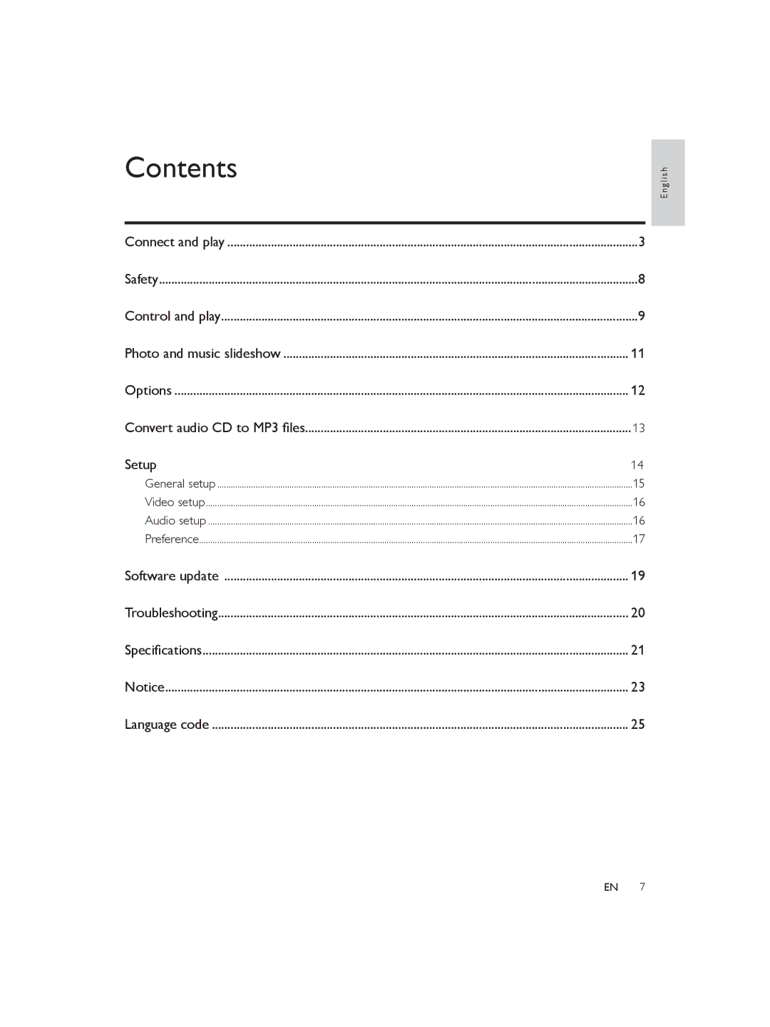 Philips DVP3850 user manual Contents 