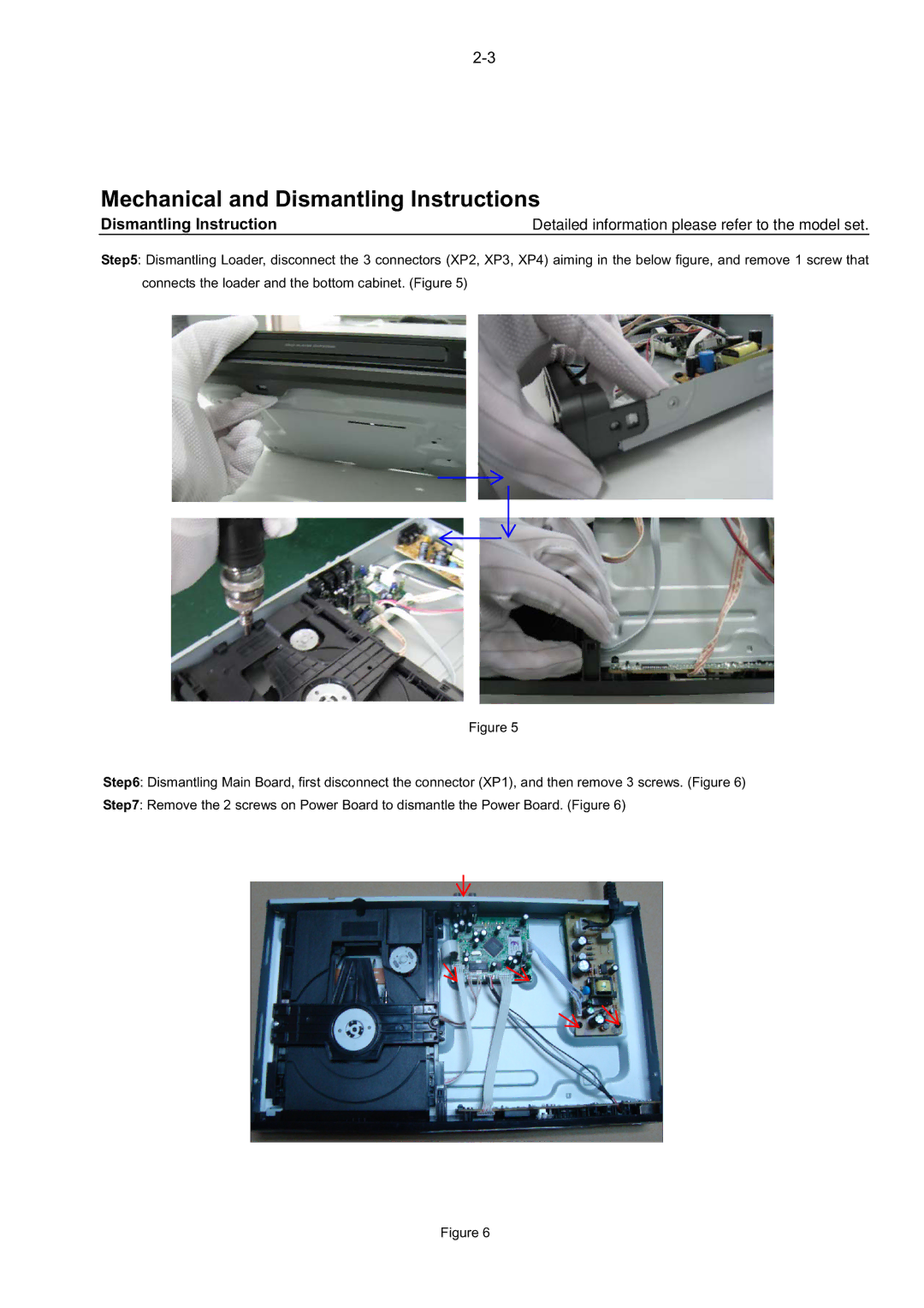 Philips DVP3896, DVP3879, DVP3893, DVP3855, DVP3898, DVP3800 service manual Mechanical and Dismantling Instructions 