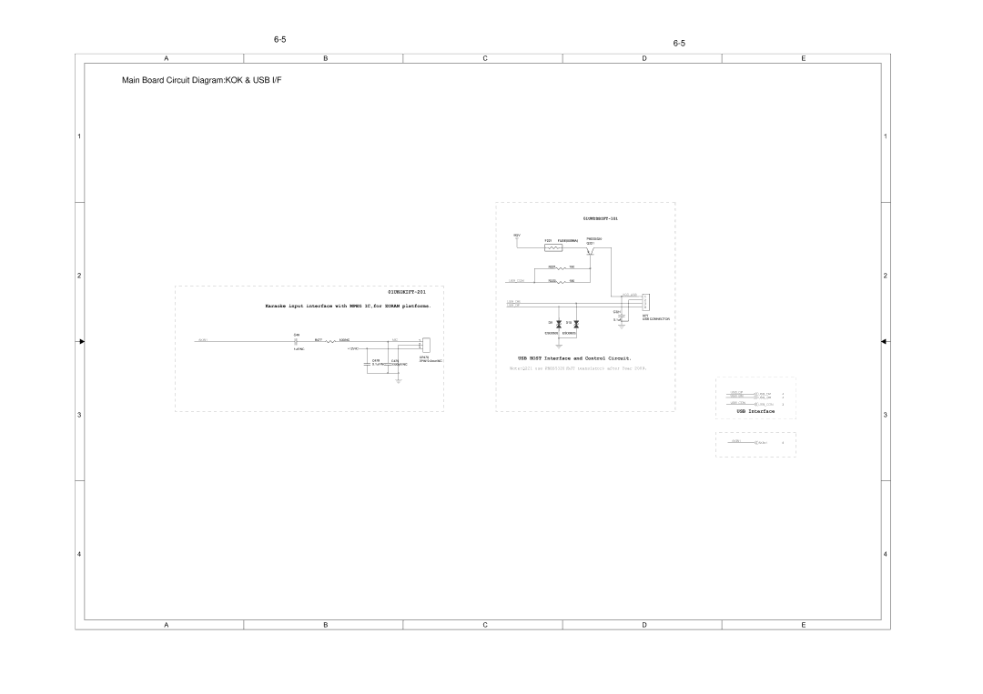 Philips DVP3855, DVP3879, DVP3893, DVP3896, DVP3898, DVP3800 Main Board Circuit DiagramKOK & USB I/F, 01UKOKIFT-201 