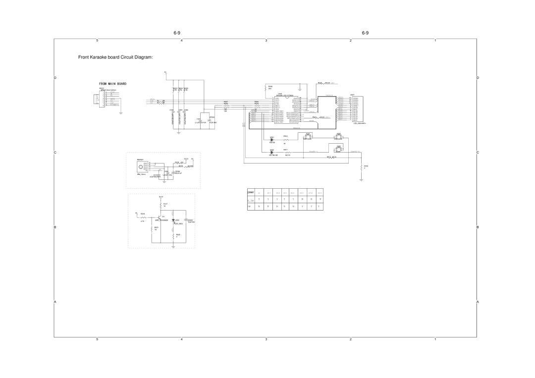 Philips DVP3879, DVP3893, DVP3855, DVP3896, DVP3898, DVP3800 service manual Front Karaoke board Circuit Diagram, 5200$,1%2$5 