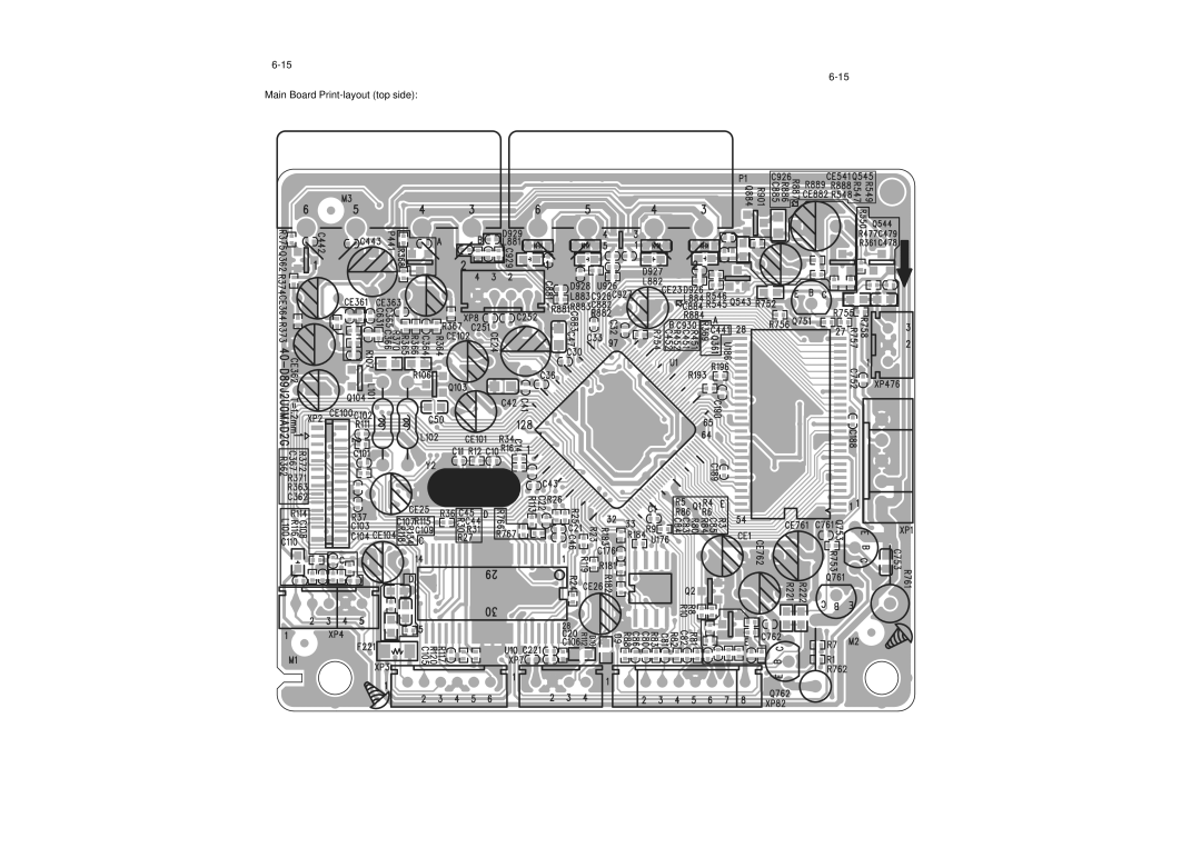 Philips DVP3879, DVP3893, DVP3855, DVP3896, DVP3898, DVP3800 service manual Main Board Print-layout top side 