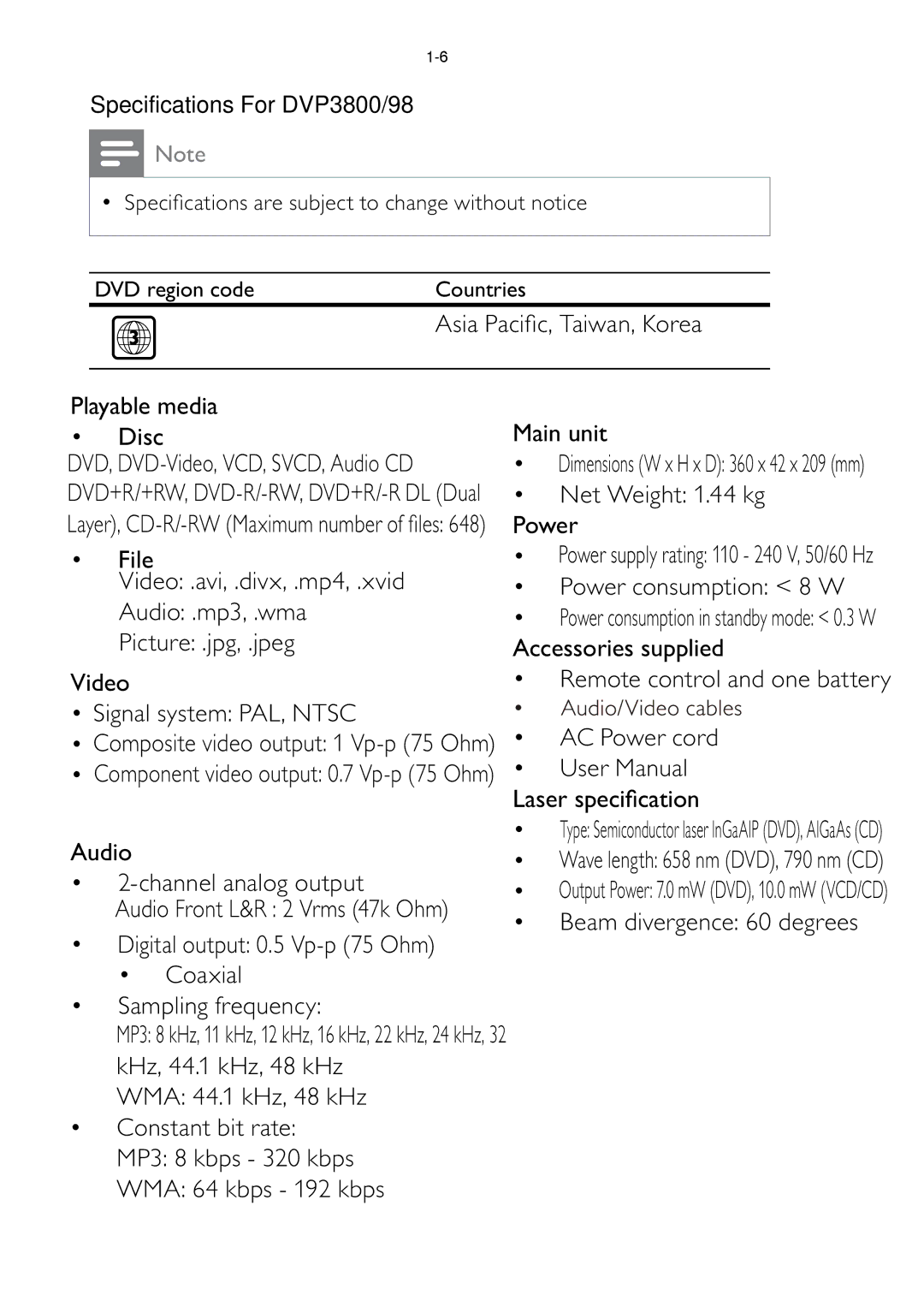 Philips DVP3879, DVP3893, DVP3855, DVP3896, DVP3898, DVP3800 service manual DvhuVshflàfdwlrq 