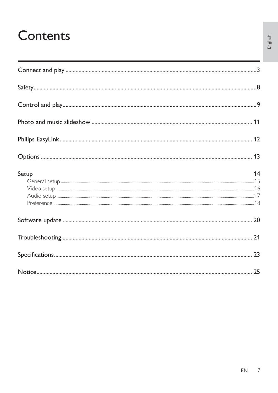 Philips DVP3880 user manual Contents 