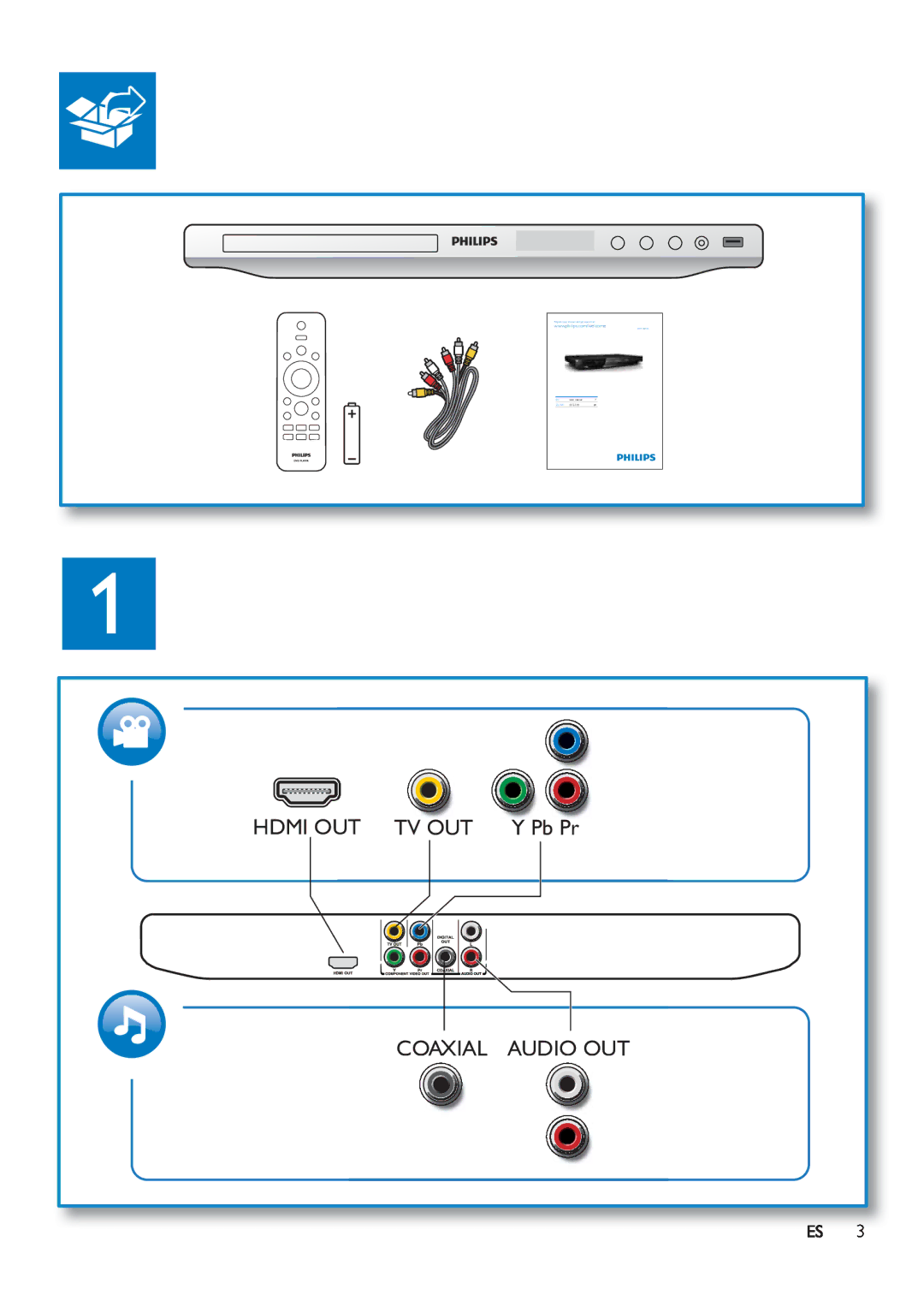 Philips DVP3880K user manual Coaxial Audio OUT 