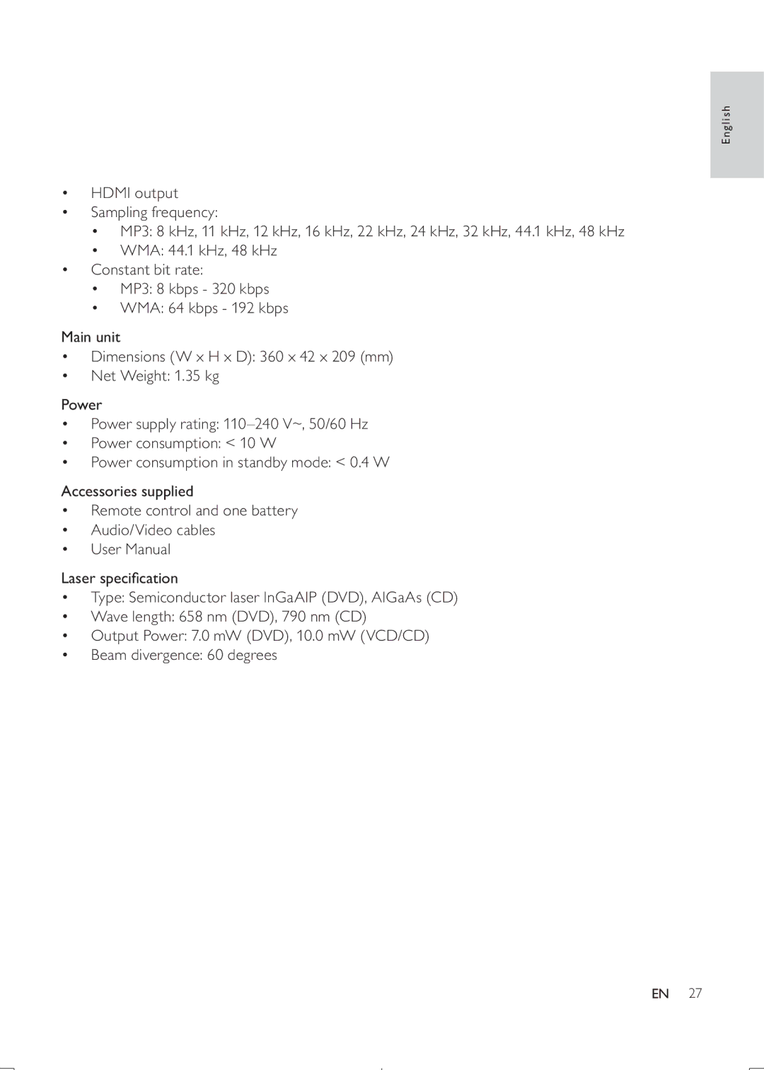 Philips DVP3888K user manual English 