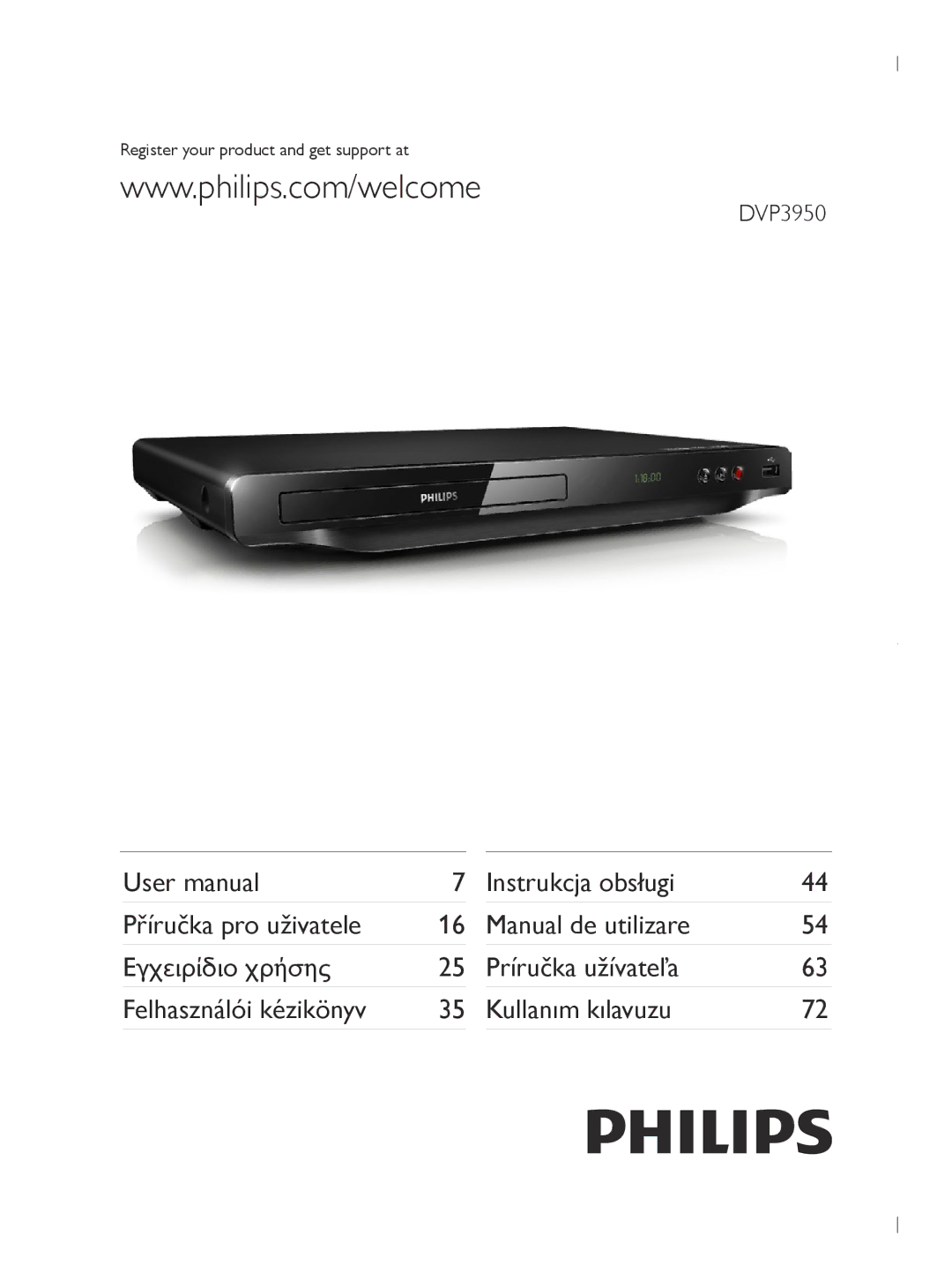 Philips DVP3950 user manual 