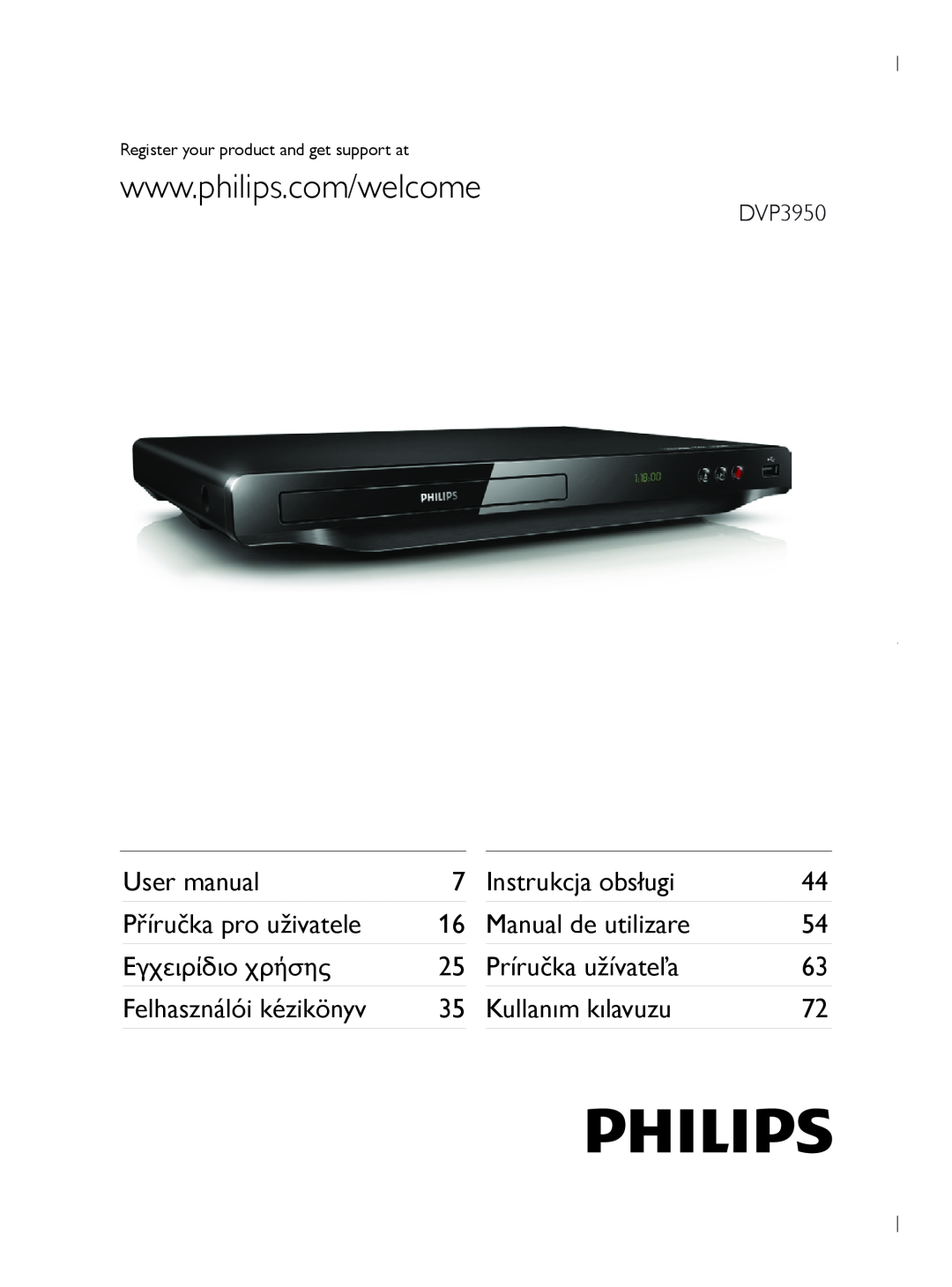 Philips DVP3950 user manual 