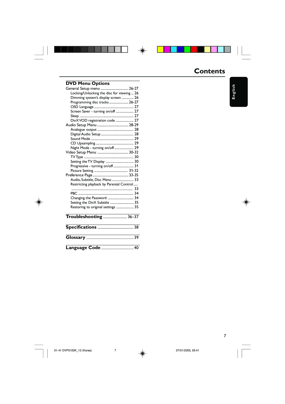 Philips DVP5100K/13 user manual DVD Menu Options, Troubleshooting 