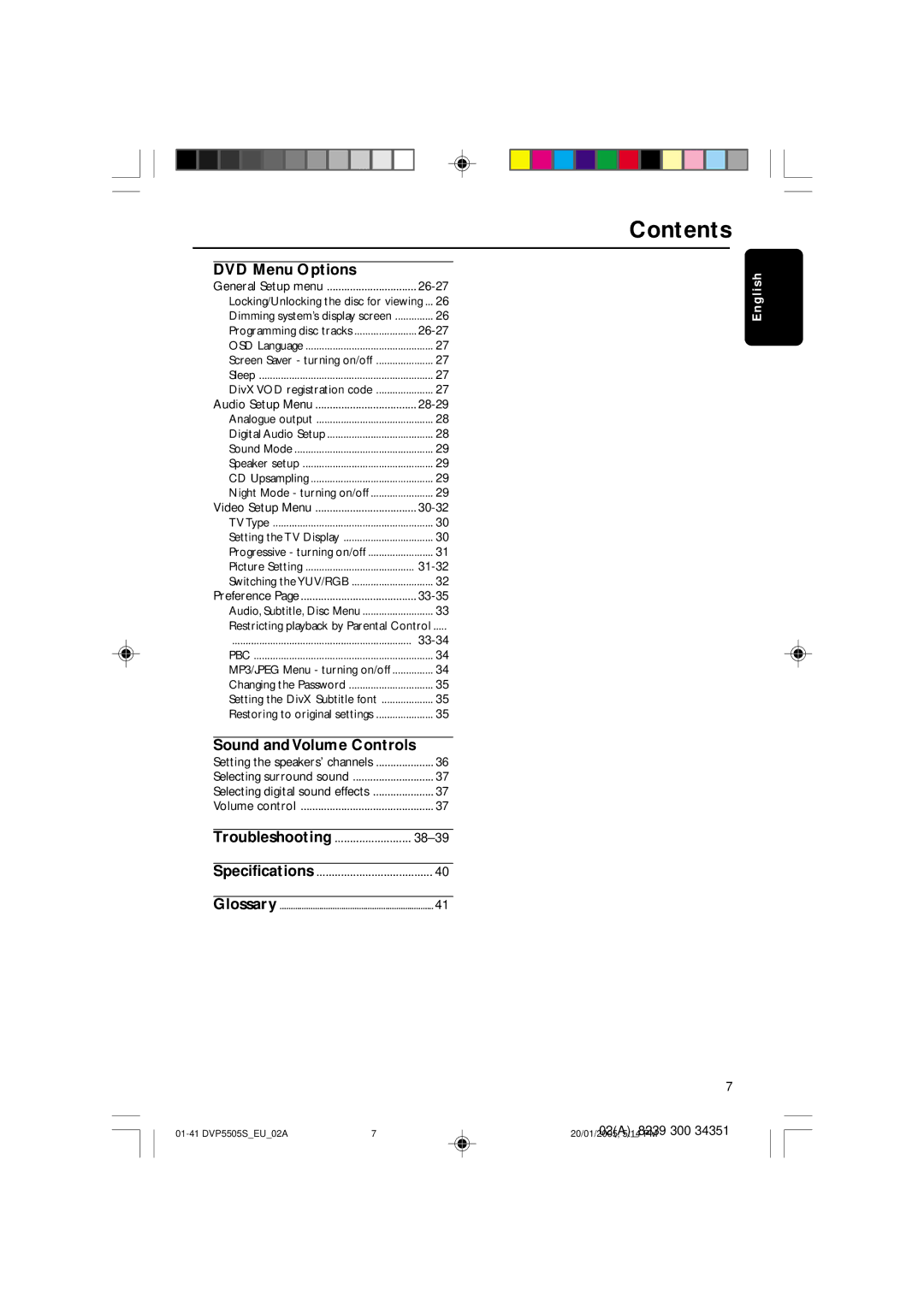 Philips DVP5500S user manual DVD Menu Options, Sound and Volume Controls, Troubleshooting 