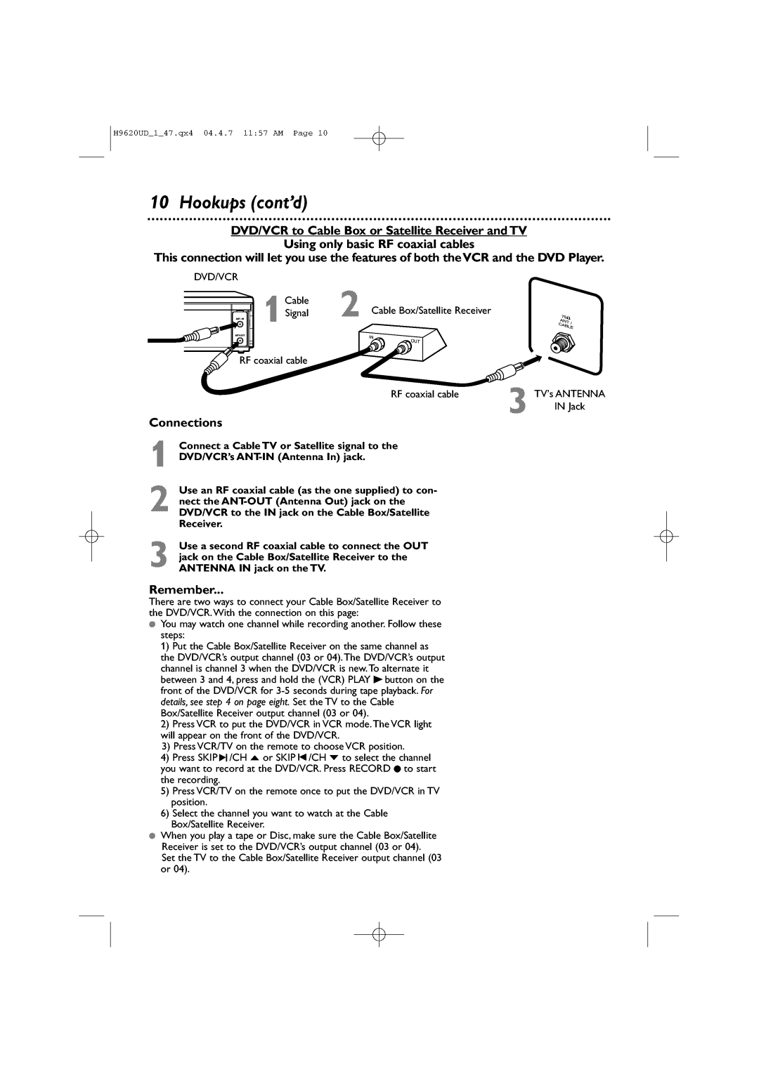 Philips DVP620VR/17 manual 