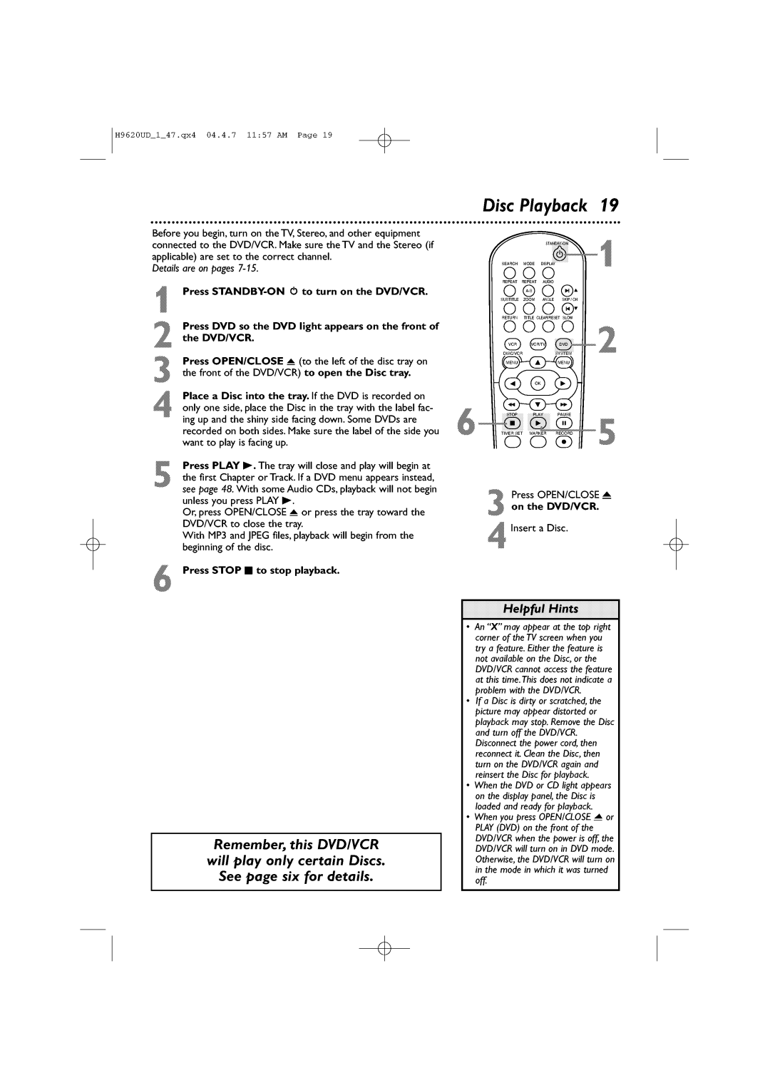 Philips DVP620VR/17 manual 