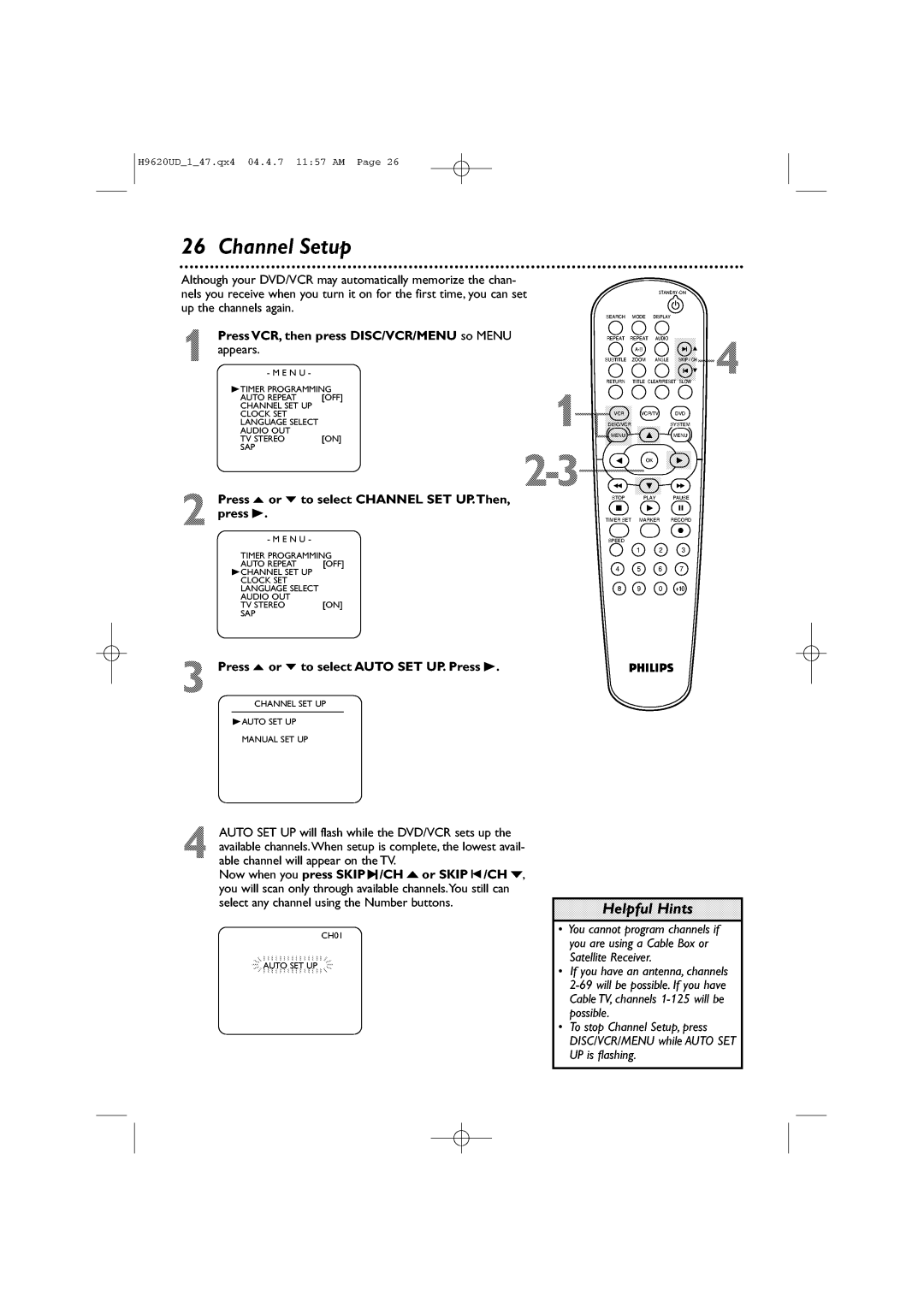 Philips DVP620VR/17 manual 