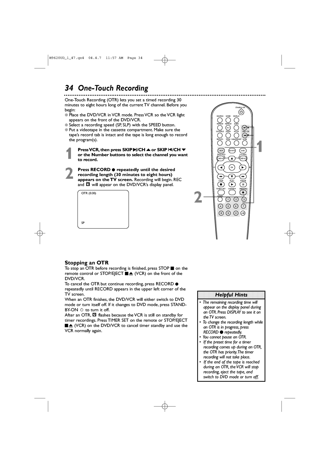 Philips DVP620VR/17 manual 