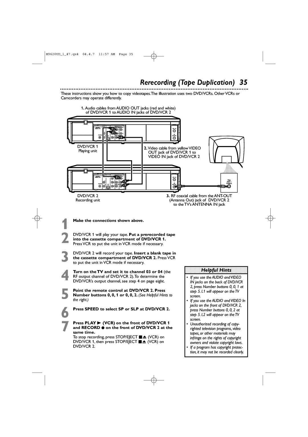 Philips DVP620VR/17 manual 