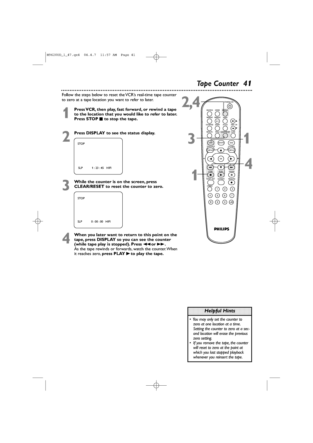 Philips DVP620VR/17 manual 