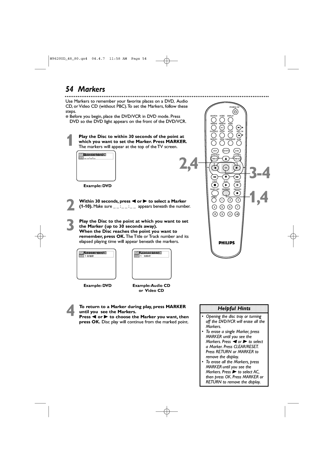 Philips DVP620VR/17 manual 