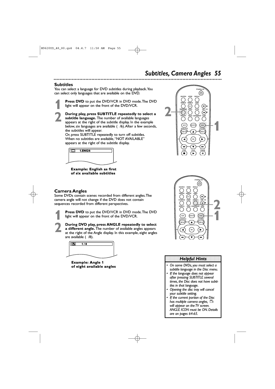 Philips DVP620VR/17 manual 