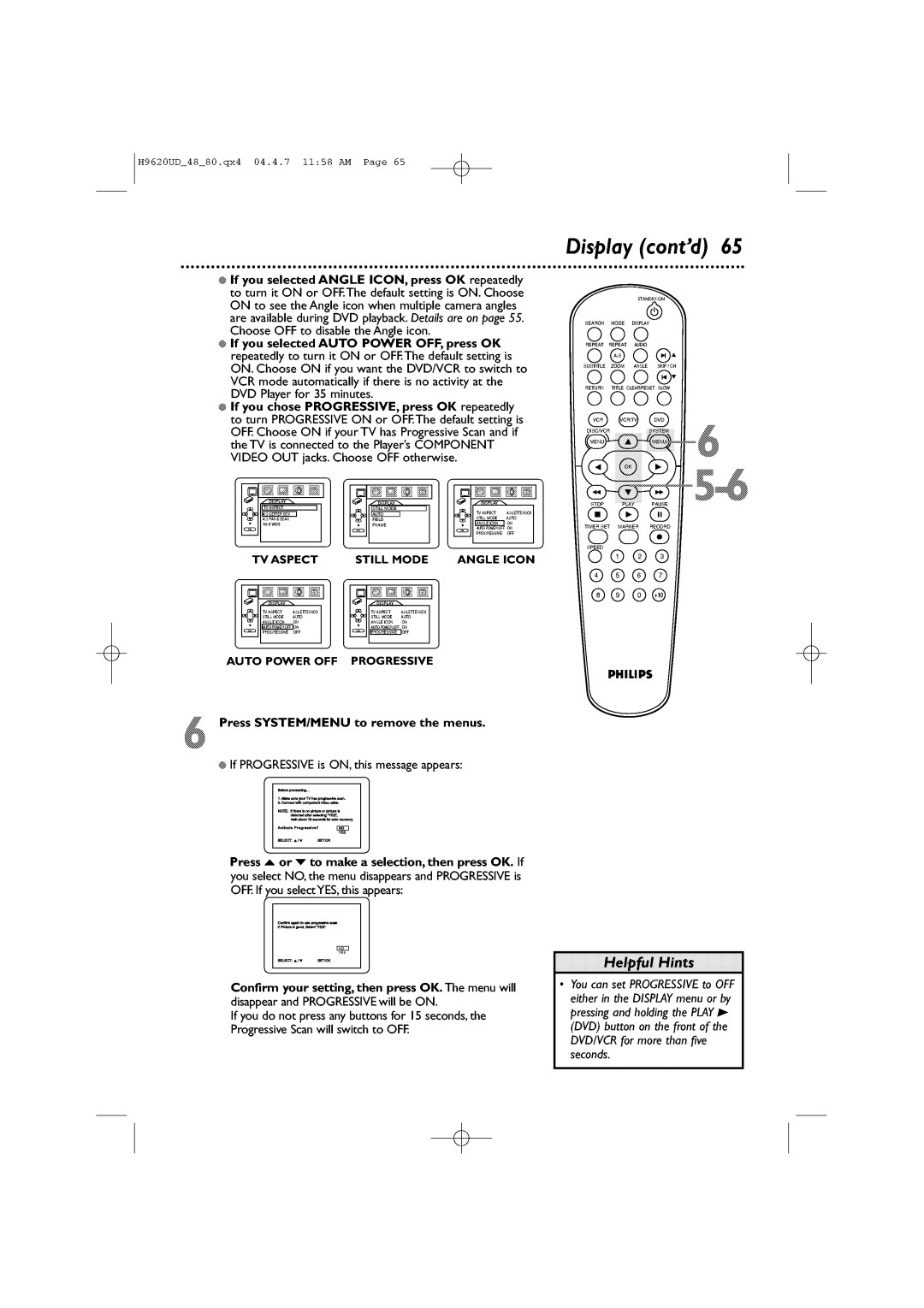 Philips DVP620VR/17 manual 