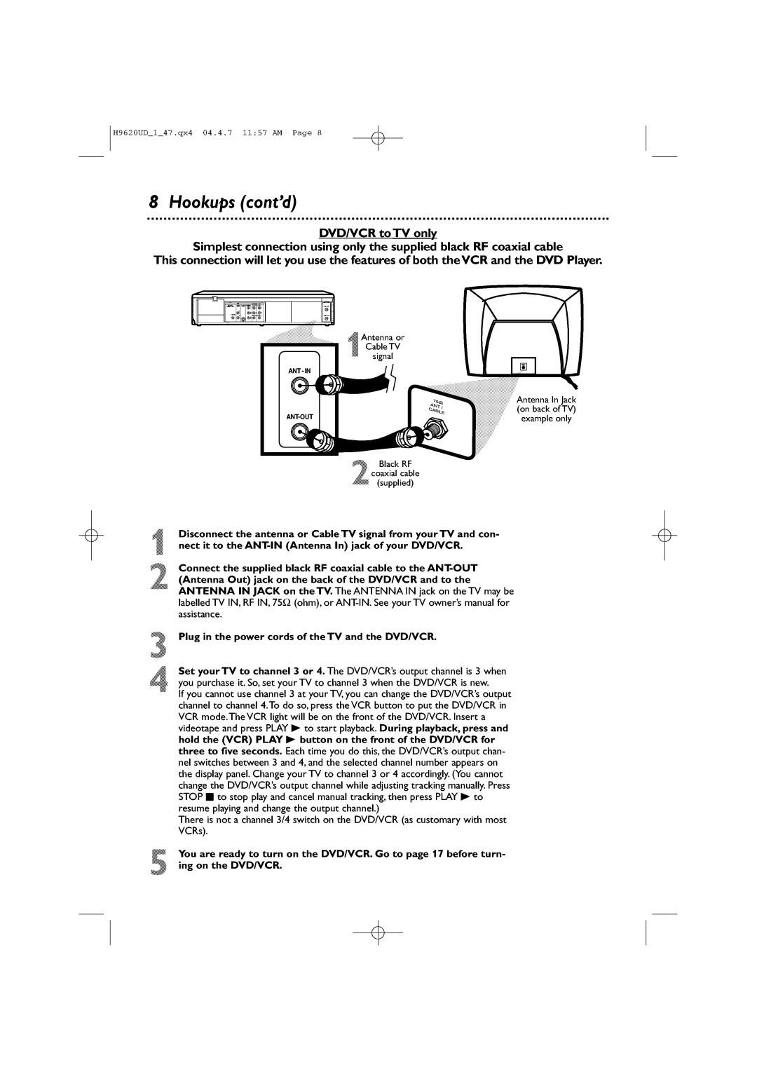 Philips DVP620VR/17 manual 