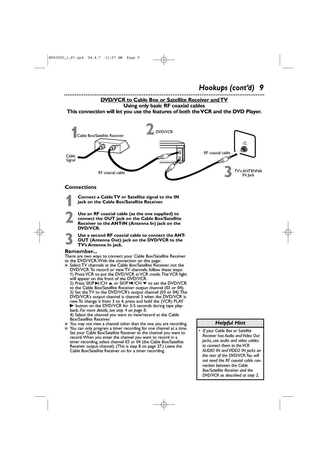 Philips DVP620VR/17 manual 