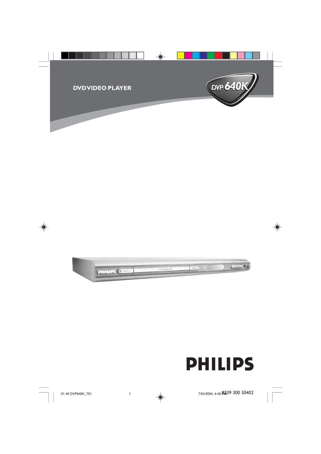 Philips DVP640K manual 